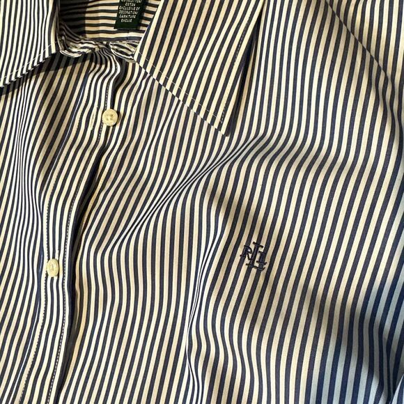 Ralph Lauren Blue and White Striped Shirt and Jeans Shirt - Picture 5 of 5